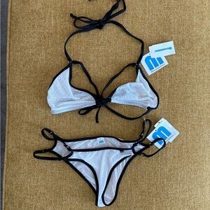 Micro Minimus by Wicked Weasel Black and White Bikini Set